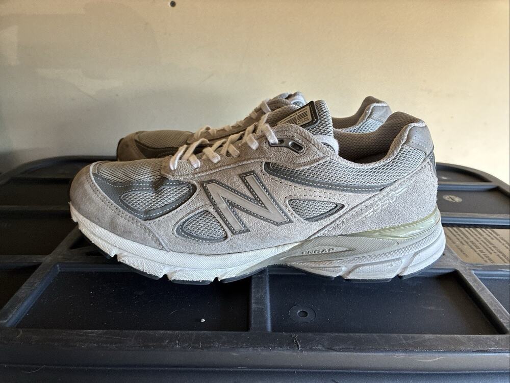 New Balance 990v4 Grey Suede Made In USA Sneakers Shoes Size 8.5